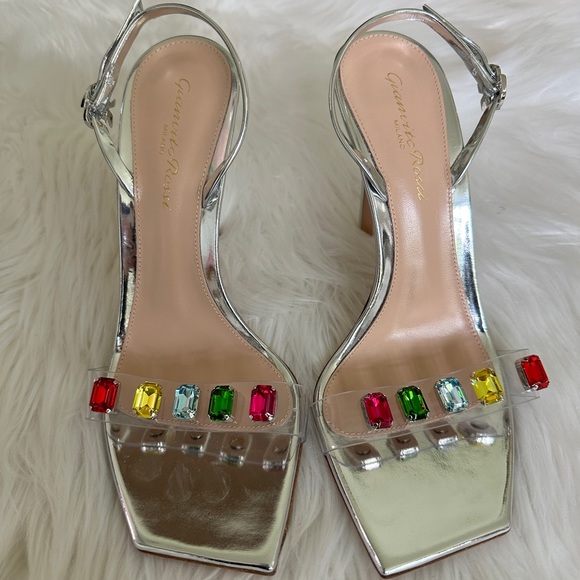 Gianvito Rossi
Ribbon 100mm crystal-embellished sandals - Picture 5 of 13